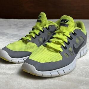 Nike Free 5.0 580558-701 Neon Yellow Youth Size: 6Y